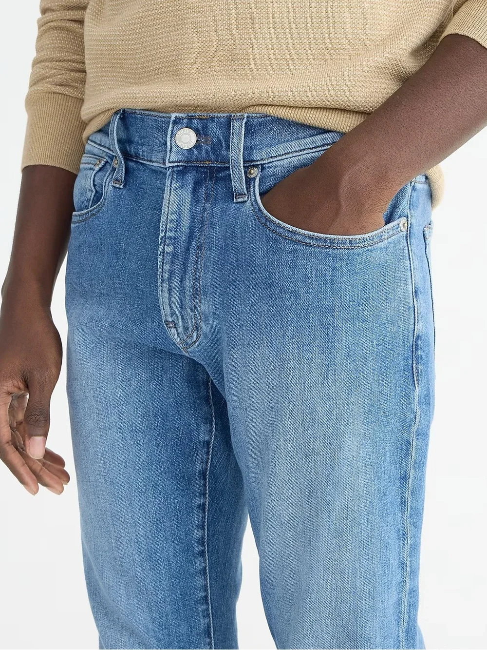 J CREW 484 Slim-fit stretch jean in medium wash Size 33 NWT $148 BX862